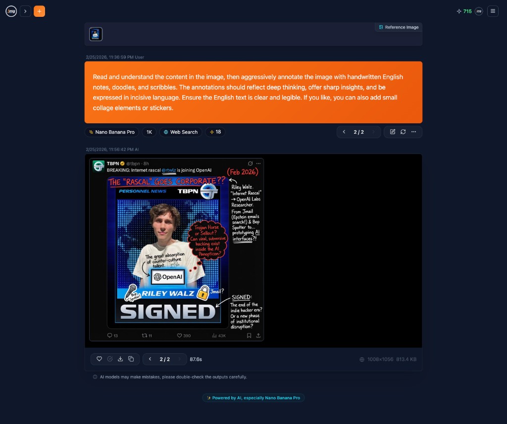 How it works — your prompt and the AI's annotated result